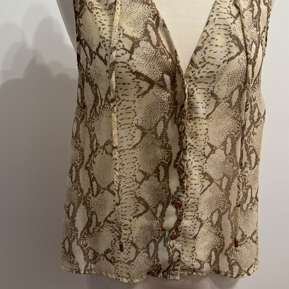 H&M animal print sleeveless blouse sz 8 - Picture 4 of 9